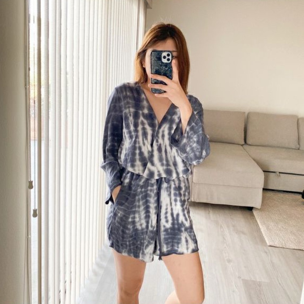Cloth & Stone Anthropologie Tie Dye Romper